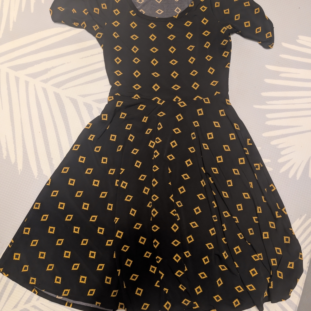 Stylish Black and Gold Kids Dress